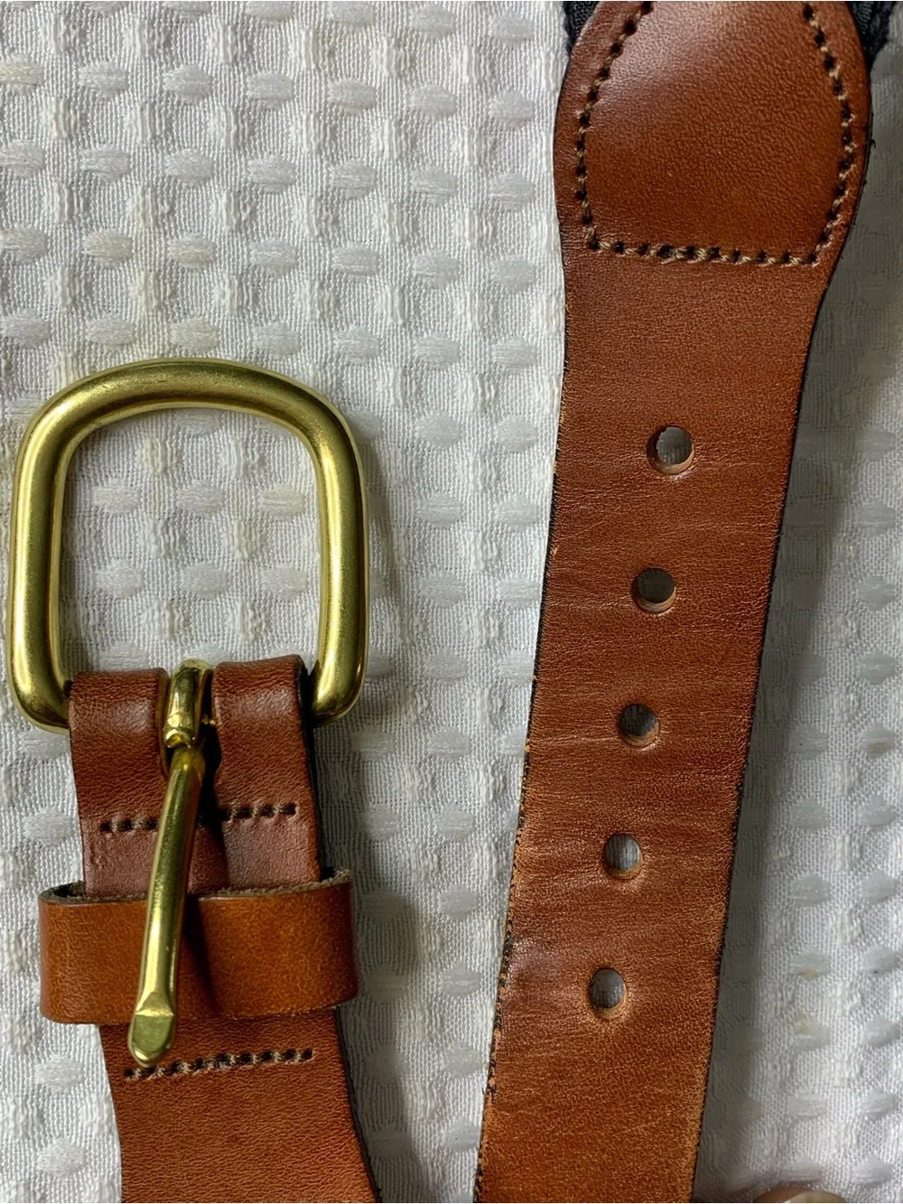 Leather Man Ltd. Jolly Roger black belt with Scull print and brown leather trim